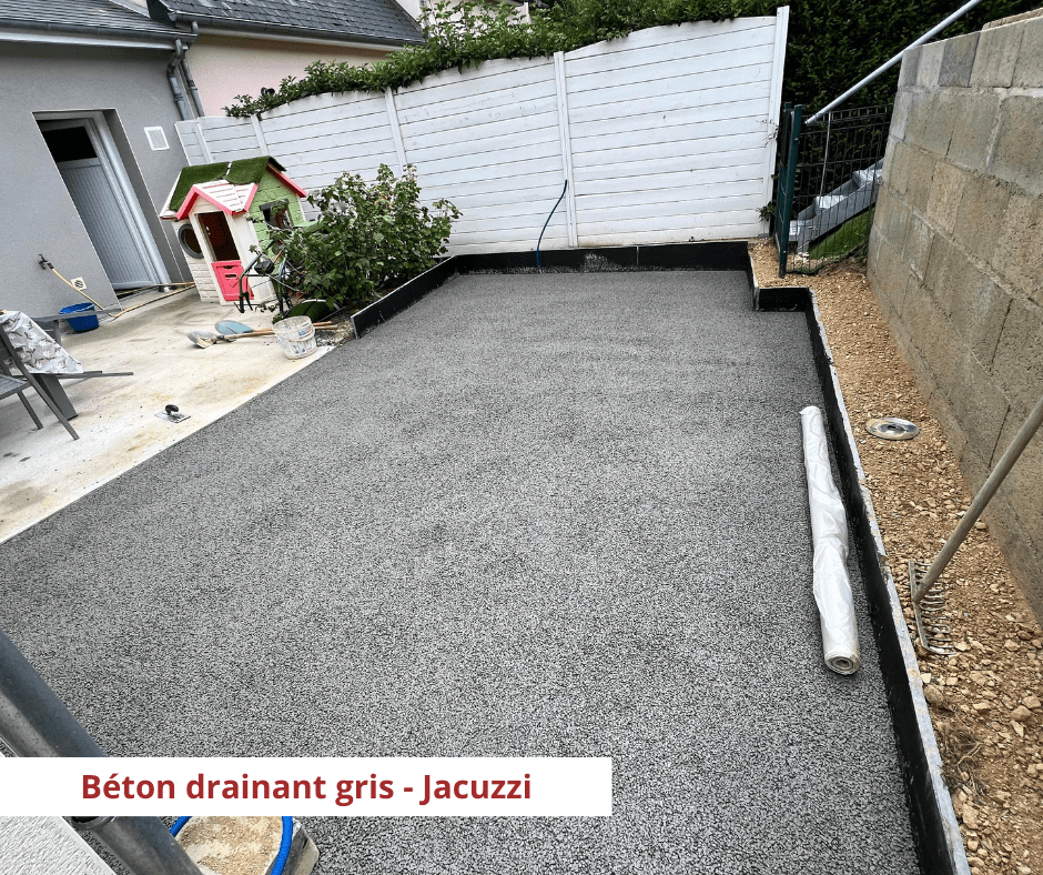 Béton drainant pour jacuzzi